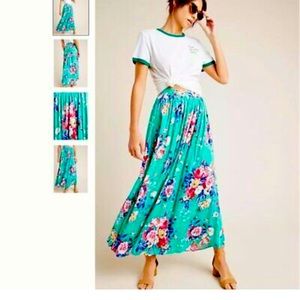 Maeve by Anthropologie Floral Vibrant Maxi Skirt